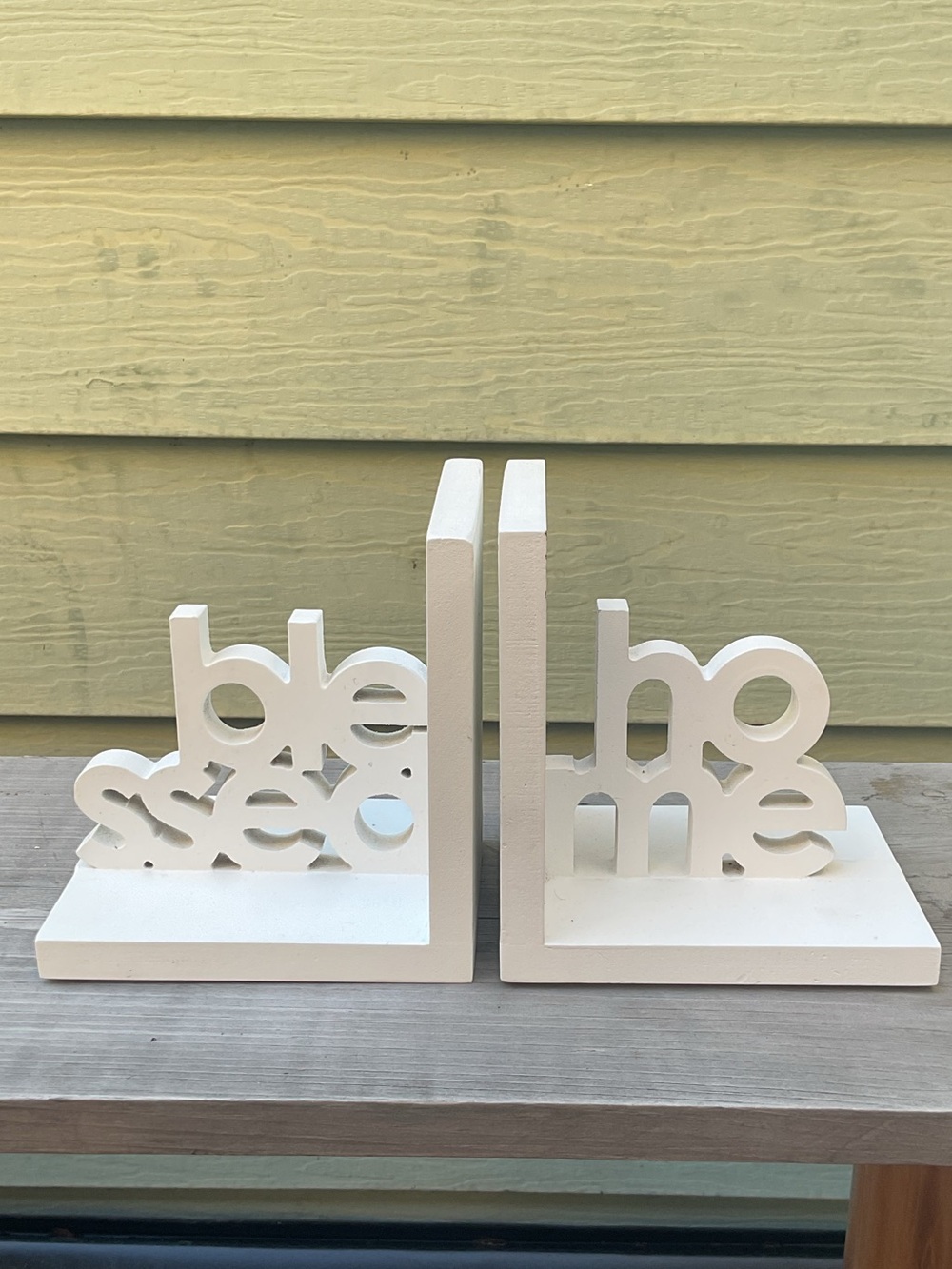 White 'Blessed Home' Decorative Bookends - Pair